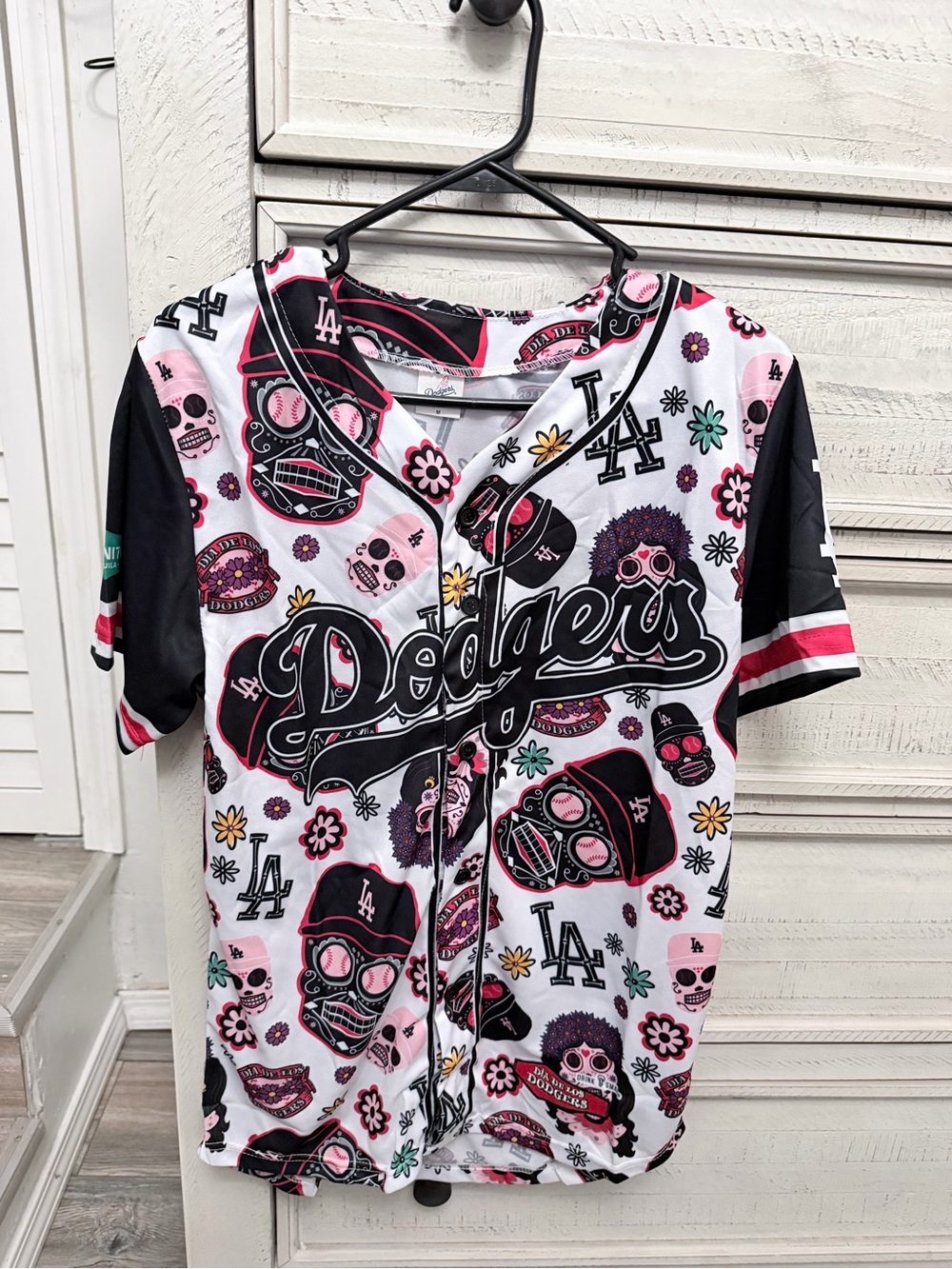 Los Angeles Pink & Black Button-Up Jersey